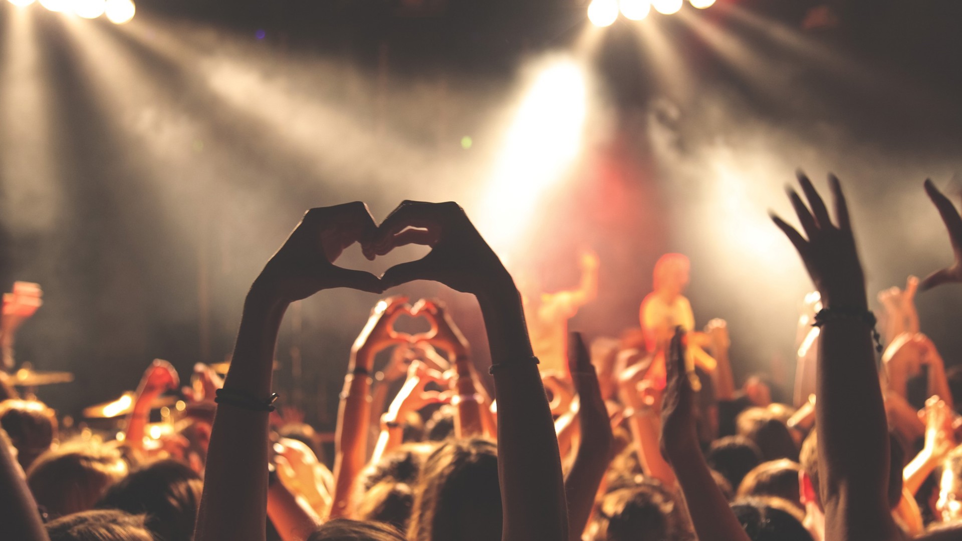 Hands in the air at a concert